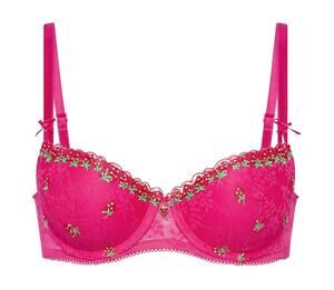 Victoria's Secret PINK Balconette Push-Up Pink Embroidered Strawberries 40C